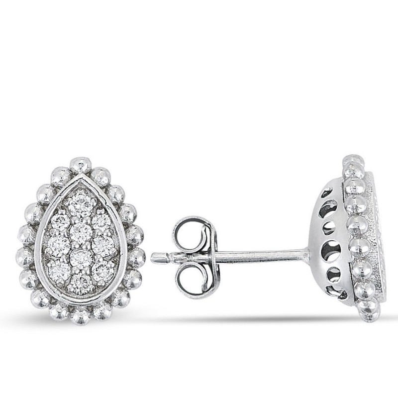 0.28 Karat Pırlanta Minimal Küpe
