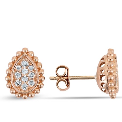 0.28 Karat Pırlanta Minimal Küpe