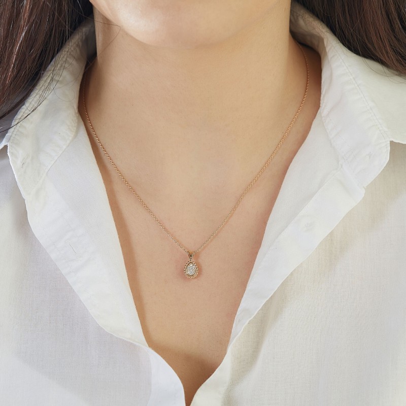 0.10 Karat Pırlanta Minimal Kolye