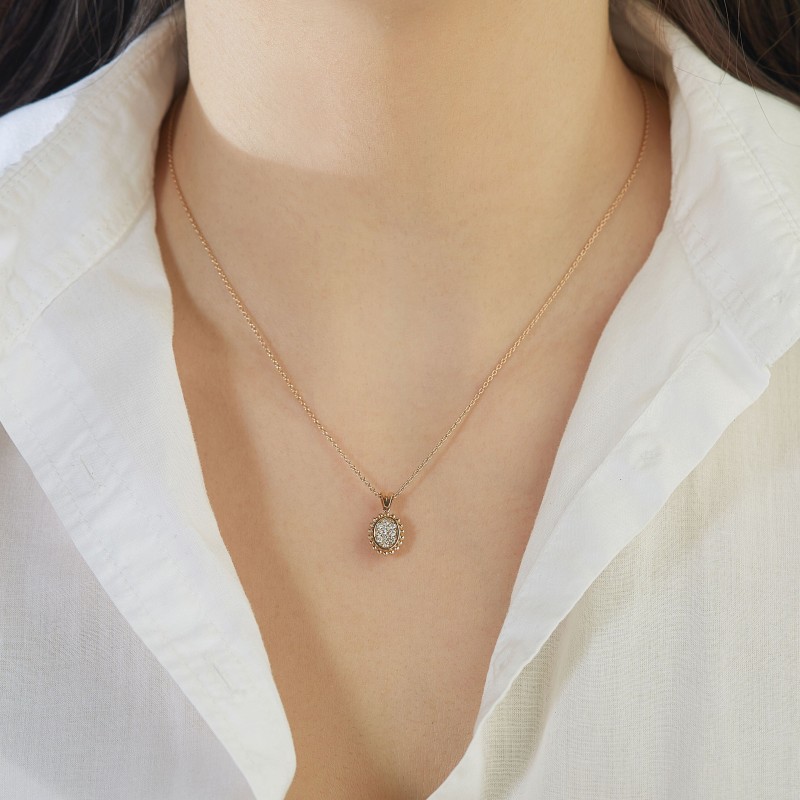 0.17 Karat Pırlanta Minimal Kolye
