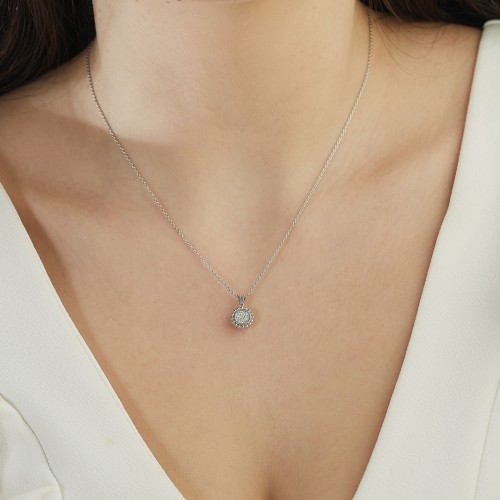 0.11 Karat Pırlanta Minimal Kolye