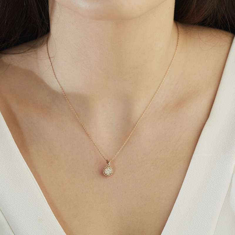 0.11 Karat Pırlanta Minimal Kolye