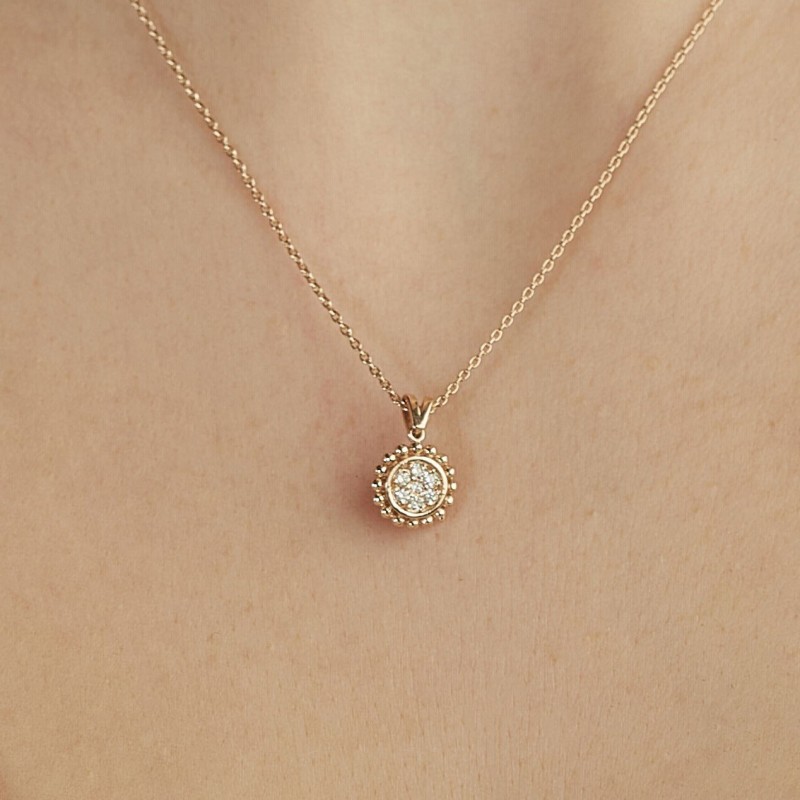 0.11 Karat Pırlanta Minimal Kolye