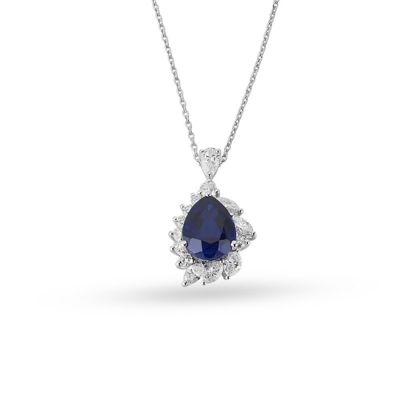 4.75 Karat Safir Taşlı Pırlanta Kolye
