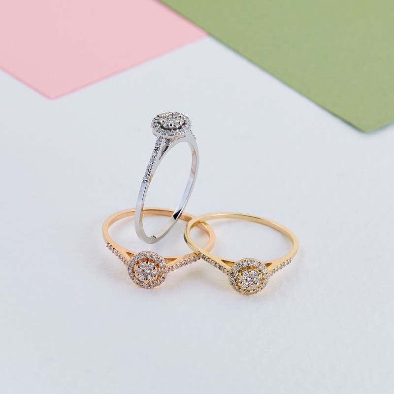 0.22 Karat Pırlanta Minimal Yüzük