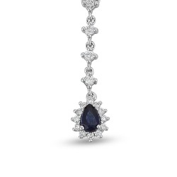 0.72 Karat Safir Taşlı Pırlanta Kolye