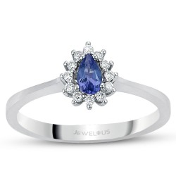 0.42 Karat Safir Taşlı Pırlanta Yüzük