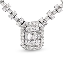 1.14 Karat Baget Pırlanta Gerdanlık