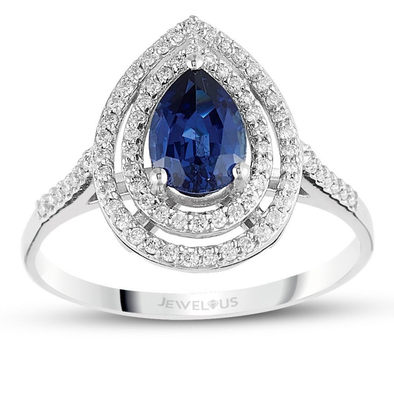 1.38 Karat Safir Taşlı Pırlanta Yüzük