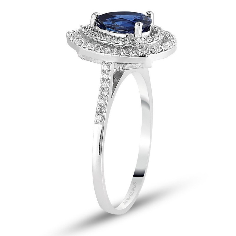 1.38 Karat Safir Taşlı Pırlanta Yüzük