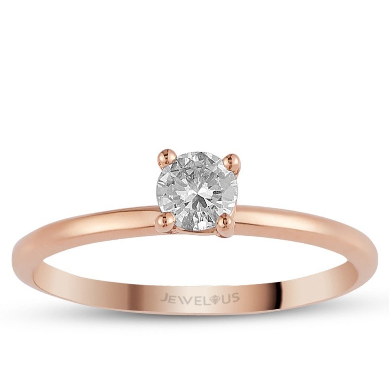 0.26 Karat Pırlanta Rose Tektaş Yüzük