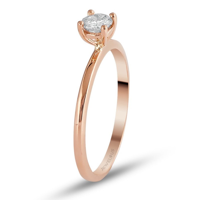 0.26 Karat Pırlanta Rose Tektaş Yüzük