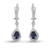1.36 Karat Safir Taşlı Pırlanta Küpe