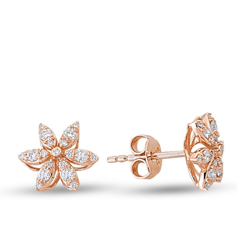 0.38 Karat Pırlanta Minimal Küpe