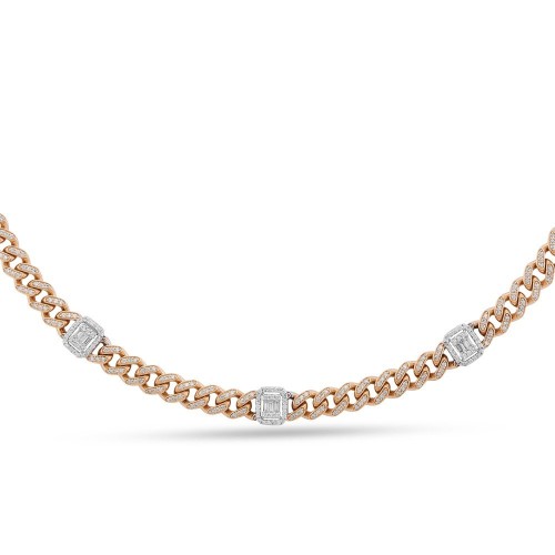 4.03 Karat Baget Pırlanta Gerdanlık
