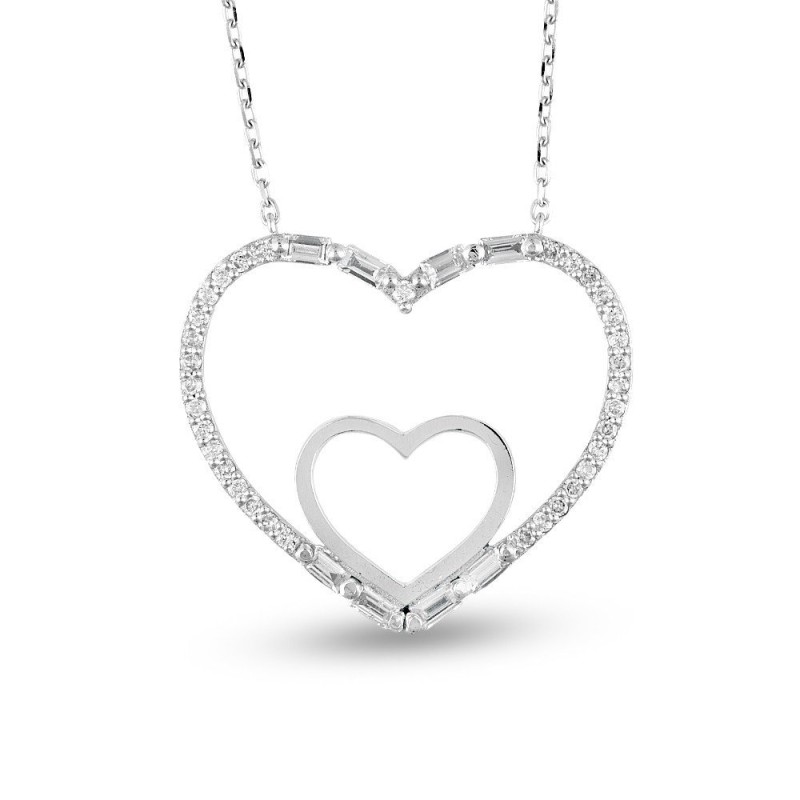 0.48 Karat Baget Pırlantalı Kolye