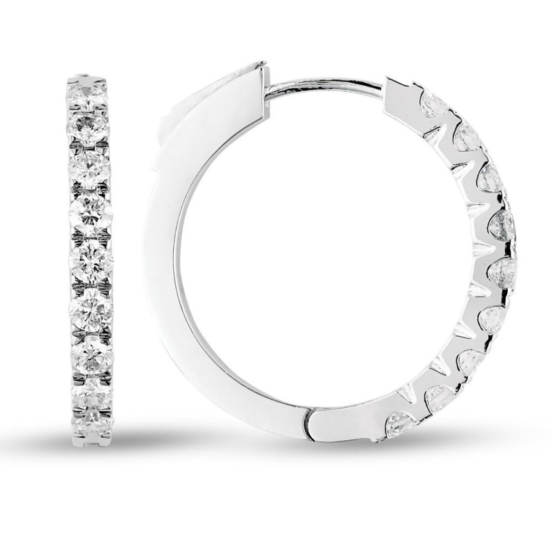 0.92 Karat Pırlanta Minimal Küpe