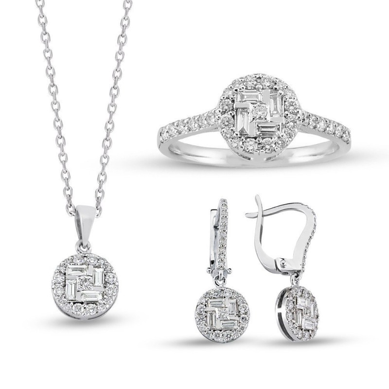 1.53 Karat Baget Pırlanta Set