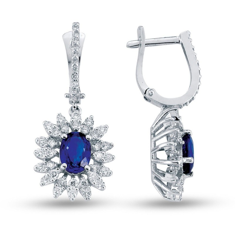 6.17 Karat Safir Taşlı Pırlanta Set