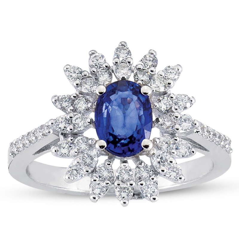 6.17 Karat Safir Taşlı Pırlanta Set