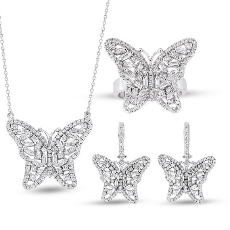 4.14 Karat Baget Pırlanta Set