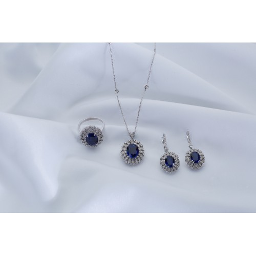 6.31 Karat Safir Taşlı Pırlanta Yüzük