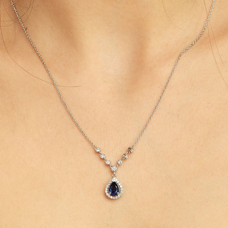 5.66 Karat Safir Taşlı Pırlanta Set