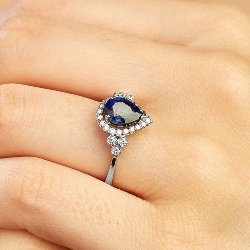5.66 Karat Safir Taşlı Pırlanta Set